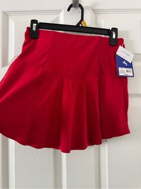Target Red Velvet Flared Mini Skirt